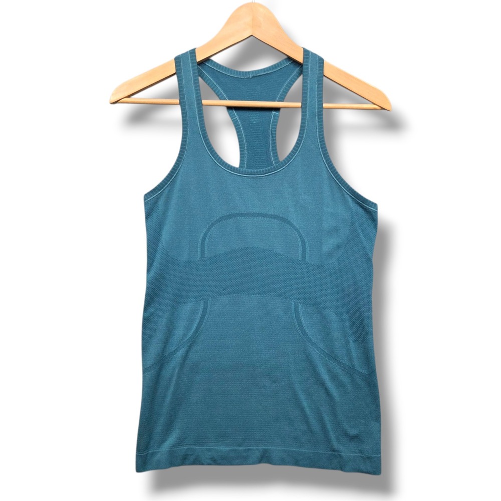 Lululemon Swiftly Tech Racerback Tank Womens 6 Blue Seamless Sleeveless Training